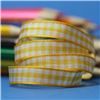 Order  10mm Gingham Ribbon - Gold